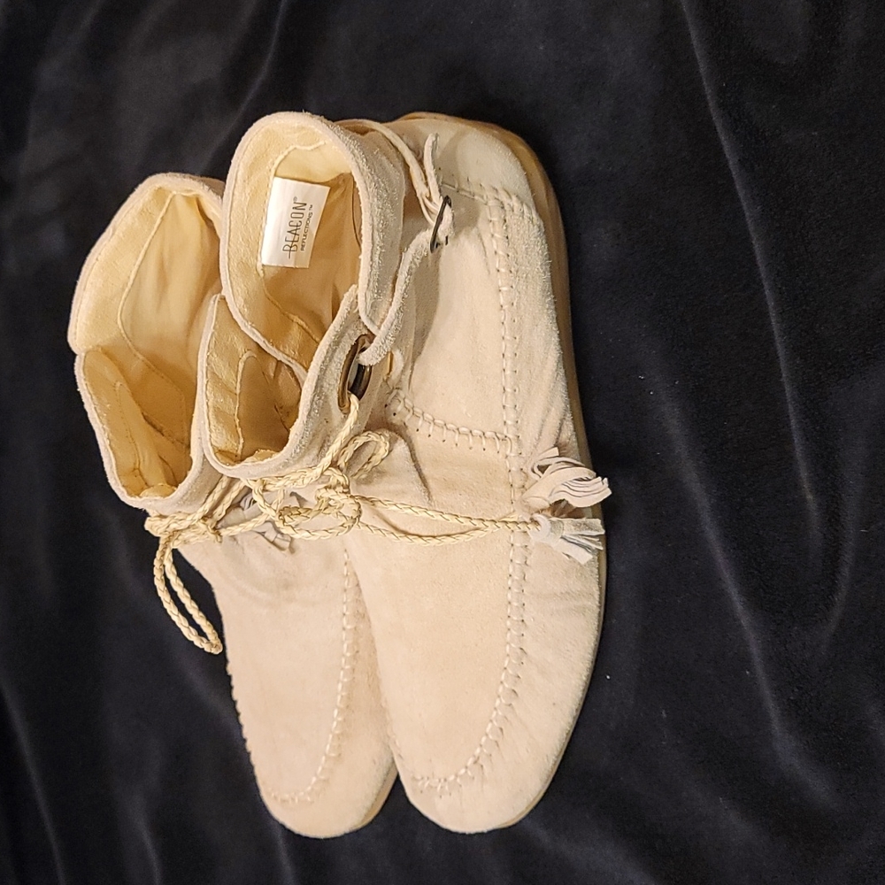 Beacon‎ leather hand-sewn double-stitched slippers